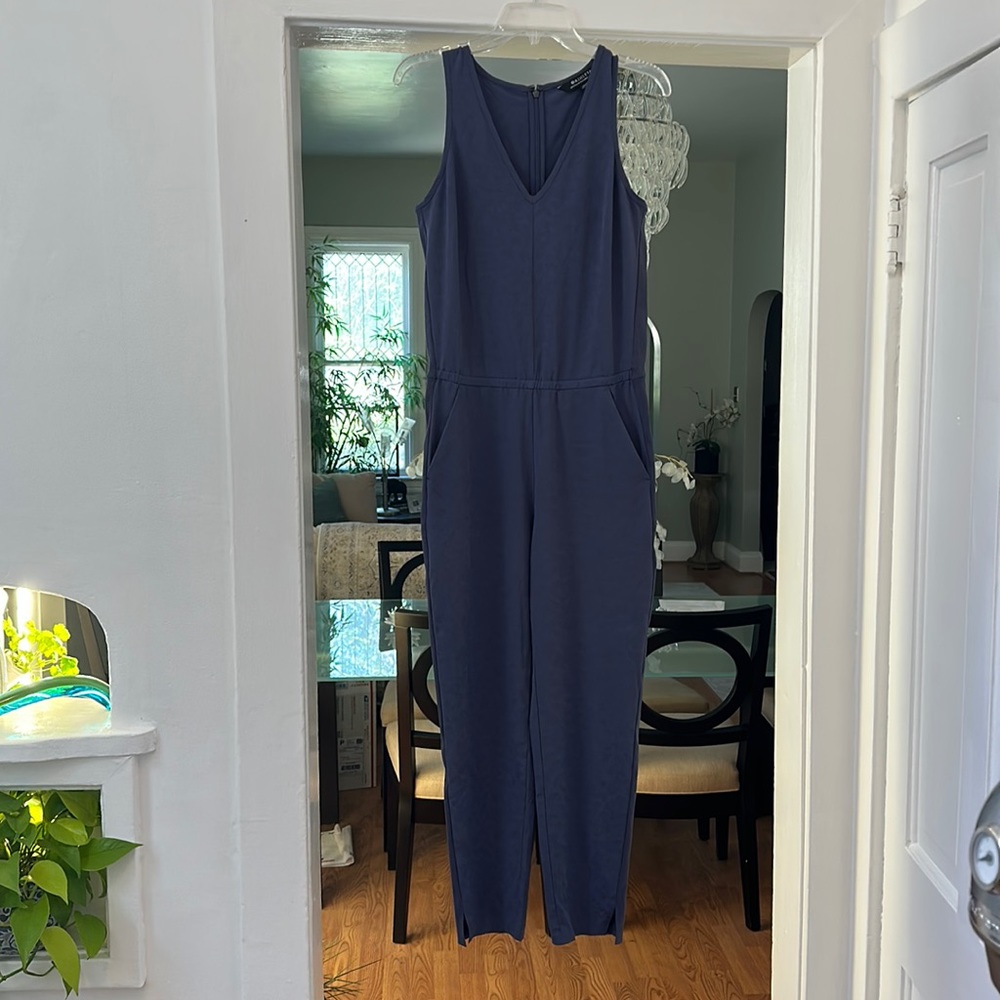 Athleta Brooklyn Purple Textured Jumpsuit